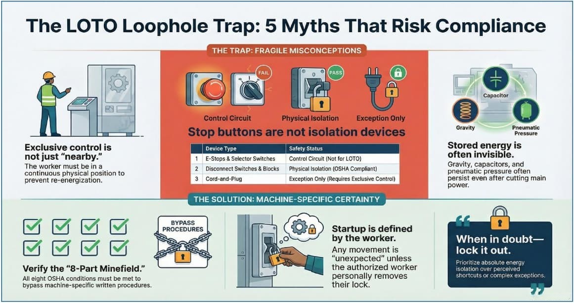 5 Dangerous Lockout Tagout Misconceptions That Could Void Your Safety Compliance